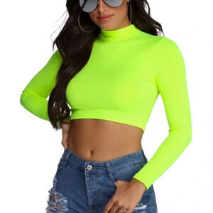 Neon Green Crop Top